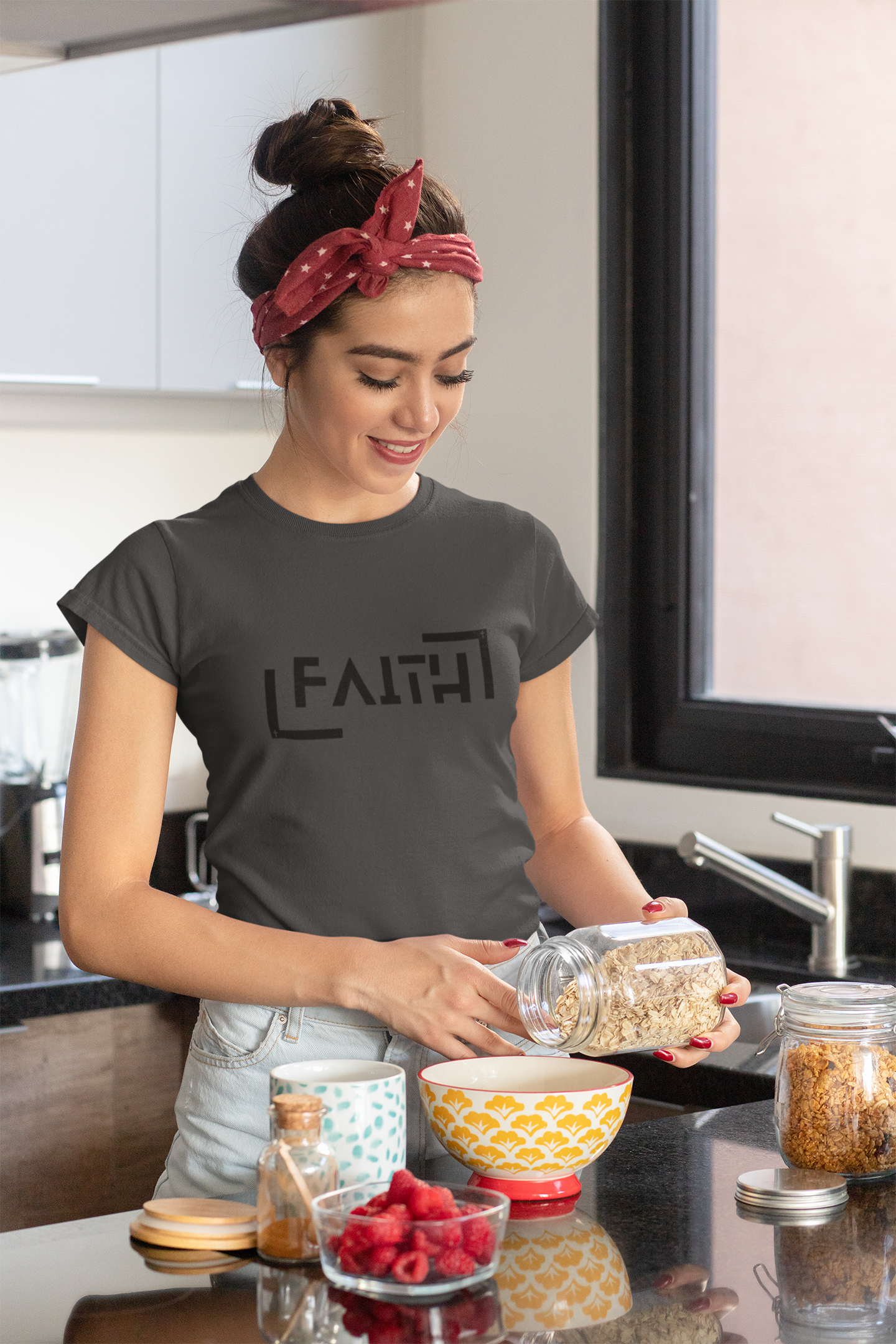 FAITH Minimalist Christian Graphic T-Shirt | Modern Religious Streetwear Tee